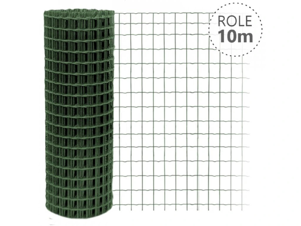Svařované pletivo Pilonet Middle, zelené, 2,2 mm, role 10 m