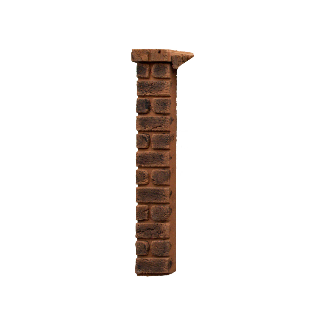 Betonový sloupek Cihla hnědá, rohový, od 120 cm